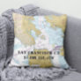 #Nautical Chart Latitude Longitude San Francisco Throw Pillow