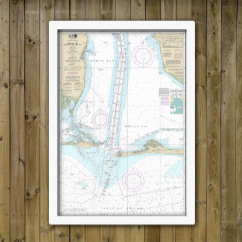 Nautical Chart Map 0f Mobile Bay  Alabama by whereabouts at Zazzle