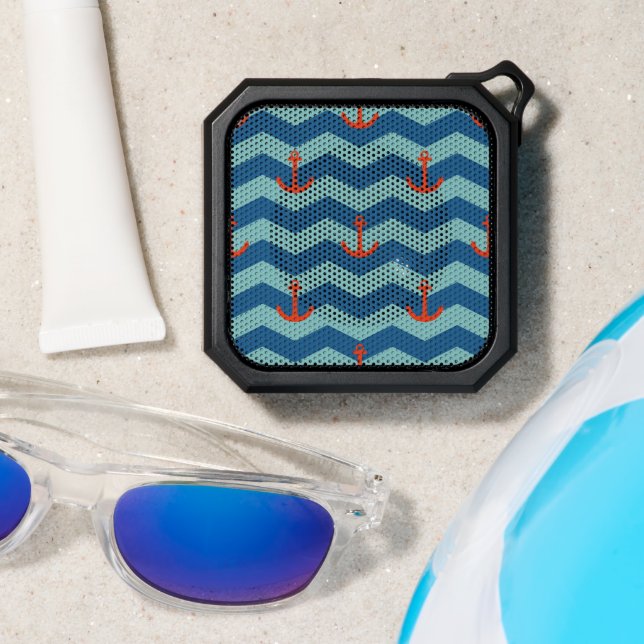 Nautical Chevron Pattern Bluetooth Speaker (Insitu(Beach))