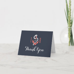 Nautical Chic Wedding Thank You Card