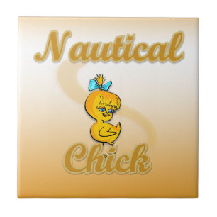 Nautical Chick Ceramic Tile
