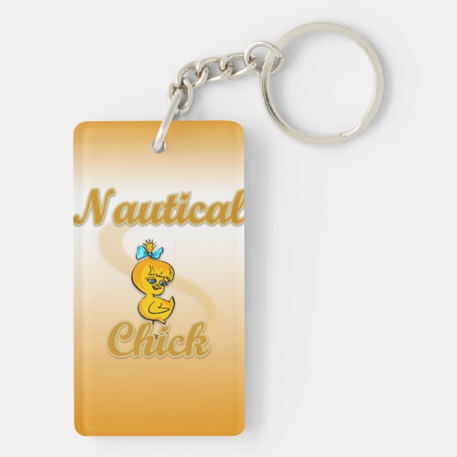 Nautical Chick Keychain (Back)