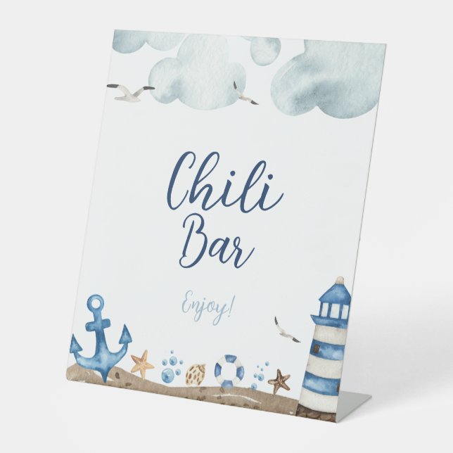 Nautical Chili Bar Baby Shower Sign (Front)