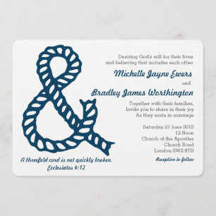 Nautical Christian Wedding Invitation