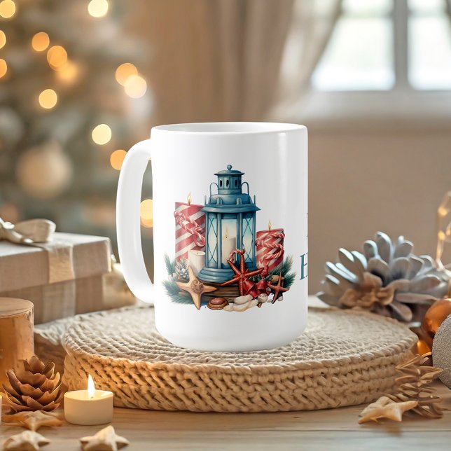 Nautical Christmas Customizable Coffee Mug (Creator Uploaded)