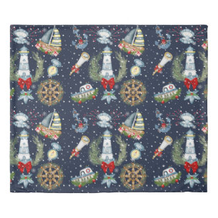 Nautical Christmas Duvet Cover