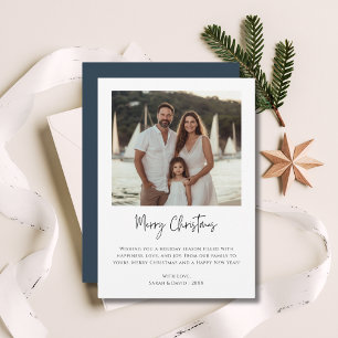Nautical Christmas Family Photo Maritime Beach Holiday Card
