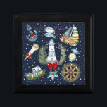 Nautical Christmas Gift Box<br><div class="desc">Elevate your holiday celebrations with our enchanting Nautical Christmas Pattern Collection. This collection is a delightful twist on traditional Christmas motifs, featuring nautical elements that infuse your festivities with a coastal charm. From maritime-inspired ornaments and beachy home accents to seaside-themed apparel and accessories, our collection brings a refreshing coastal breeze...</div>