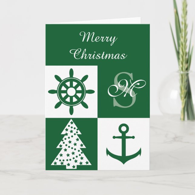 Nautical Christmas Holiday Card (Front)