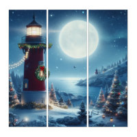 Nautical Christmas lighthouse