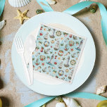 Nautical Christmas Party Beach Coastal Theme Napkins<br><div class="desc">These paper napkins are great for coastal or beach themed Christmas parties or everyday holiday use. The nautical holiday design is full of sailing ships,  lighthouses,  anchors,  buoys,  ship’s wheels,  starfish and seashells,  all decorated with holiday greenery,  berries,  poinsettia and holly.</div>