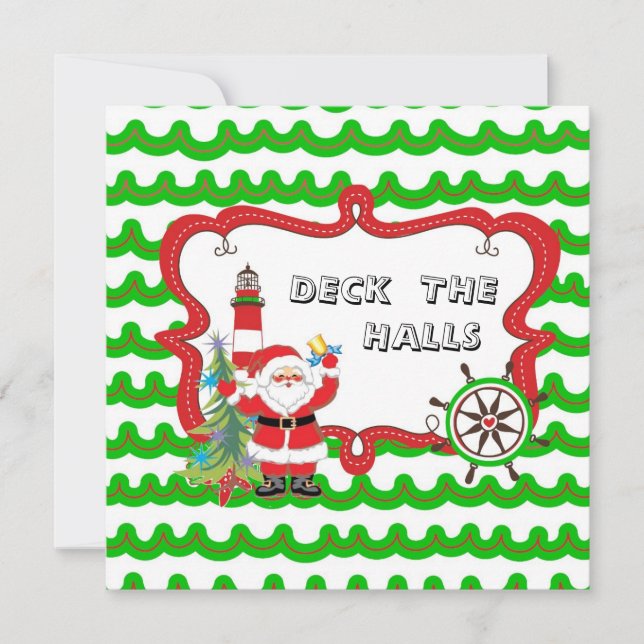 Nautical Christmas Party Invitation (Front)