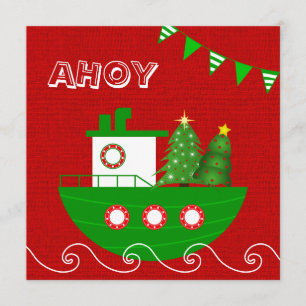 Nautical Christmas Party Invitation