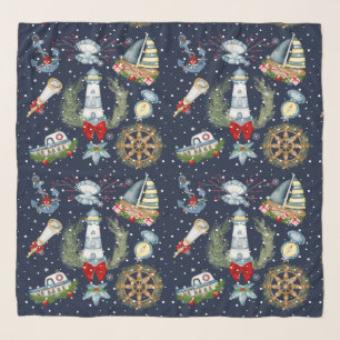 Nautical Christmas Scarf