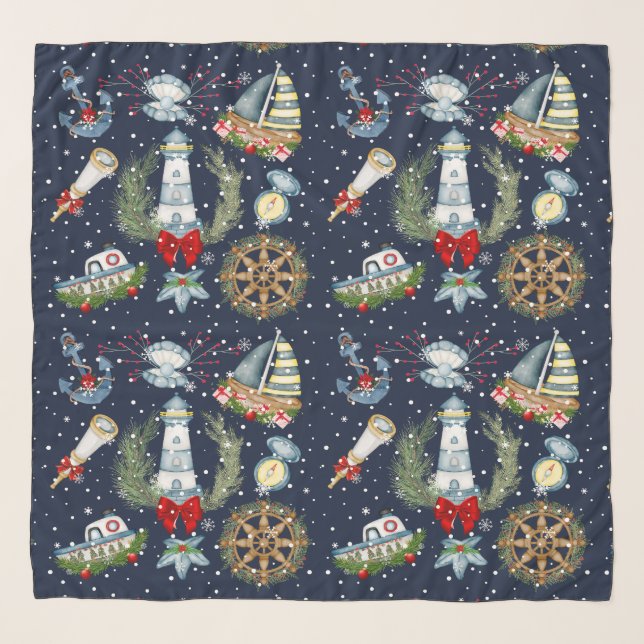 Nautical Christmas Scarf (Front)