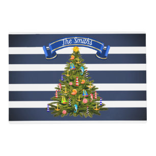 Nautical Christmas Tree Custom Placemat