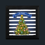 Nautical Christmas Tree Custom Wooden  Gift Box<br><div class="desc">Nautical themed Christmas tree... ornaments are a compass at the top, lighthouses, seashells, anchors, sailboats and seahorses. Customize to your liking (you may even delete all text and the banner). If you need any help, or if you have any questions or requests, please, contact me through the shop! And please,...</div>