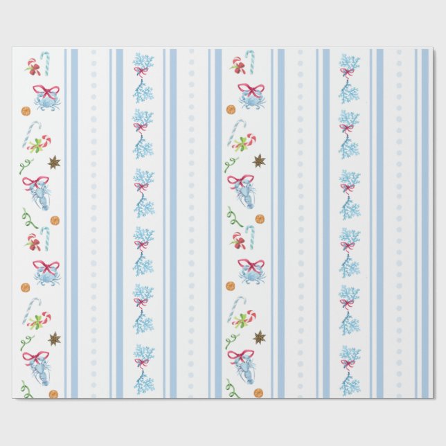 Nautical Christmas Wrapping Paper (Flat)
