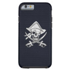 Nautical Chrome Pirate on Carbon Fiber Print
