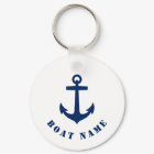 Nautical Classic Anchor Boat or Name Navy & White