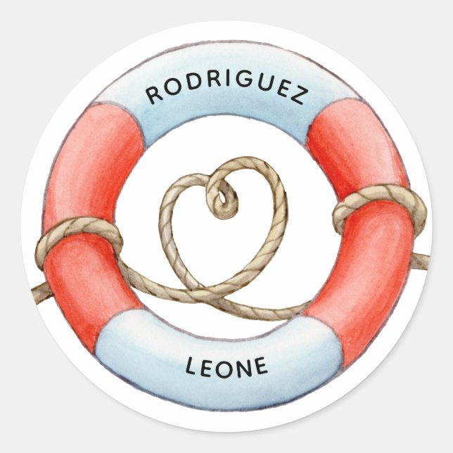 Nautical Classic Round Sticker (Front)