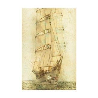 Nautical Classic Ship (Neutral) Canvas Print