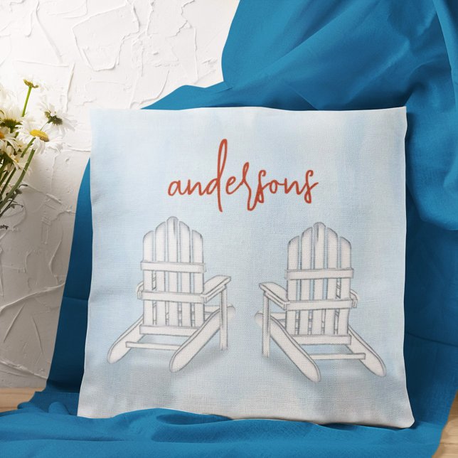 Nautical Coastal Beach House Custom Home Throw Pillow (Creator Uploaded)