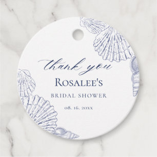  Nautical Coastal Bridal Shower  Favor Tags