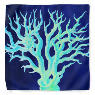 Nautical coastal chic beachy navy Coral Reef Bandana