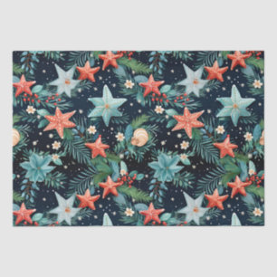 Nautical Coastal Christmas Starfish Tissue Paper