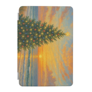 Nautical/Coastal Christmas tree beach iPad Mini Cover