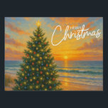 Nautical/Coastal Christmas tree beach Sign<br><div class="desc">classic</div>