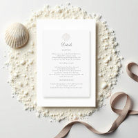 Nautical Coastal Shell Formal Wedding Details Pure