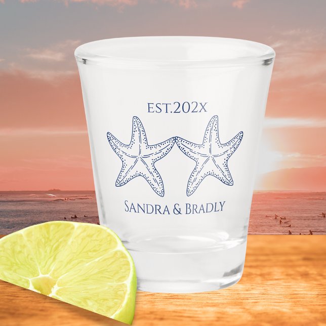 Nautical coastal wedding favor Starfish Shot Glass (Creator Uploaded)