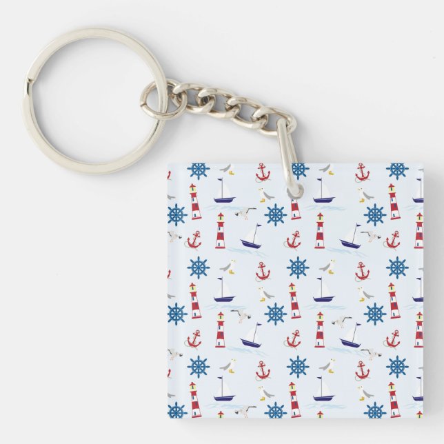 Nautical Collage Keychain (Front)