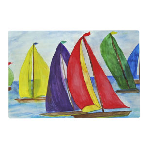 Nautical Colorful Sails Placemat