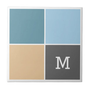 Nautical Colors custom monogram ceramic tiles