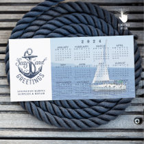 Nautical Company 2024 Calendar SEAS AND GREETINGS Holiday Card