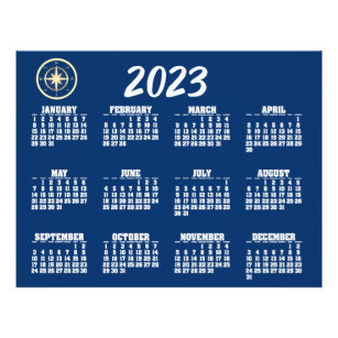 Nautical Compass 2023 Calendar Flyer