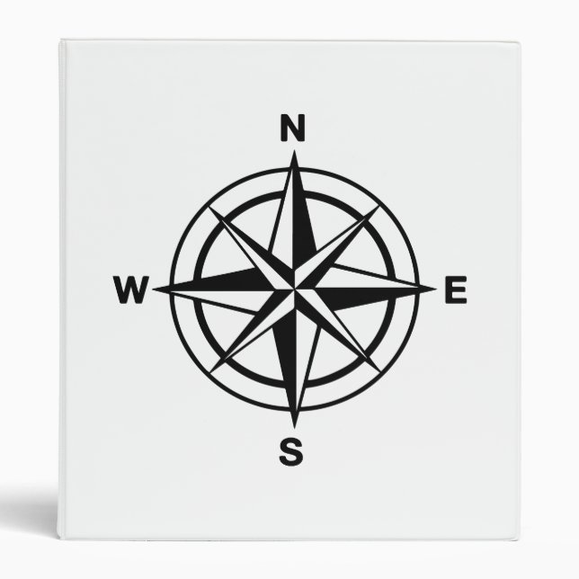 Nautical Compass 3 Ring Binder (Front)