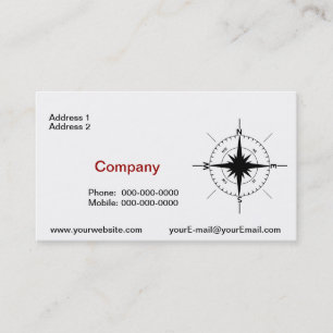 Nautical Compass Business Card