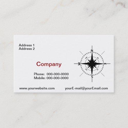 Nautical Compass Business Card