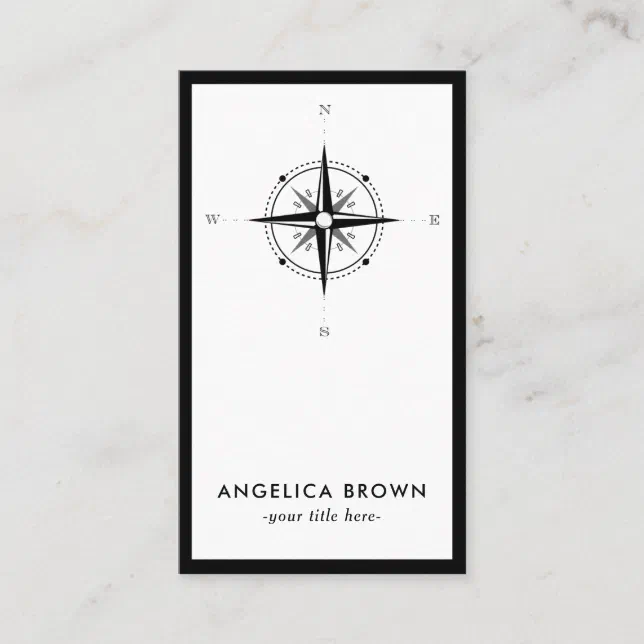 Compass Card Design Nautical Compass Business Card | Zazzle