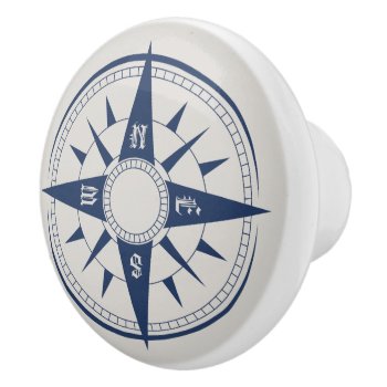 Nautical Compass Ceramic Knobs / Pulls by TheHomeStore at Zazzle