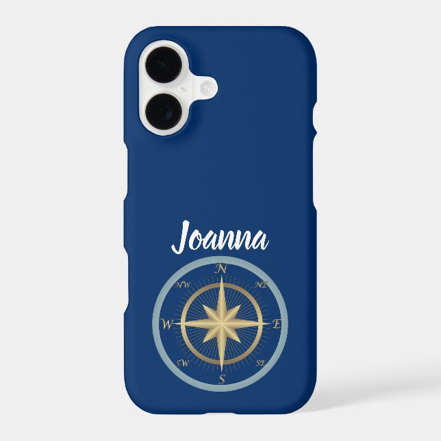 Nautical Compass Iphone Case (Back)