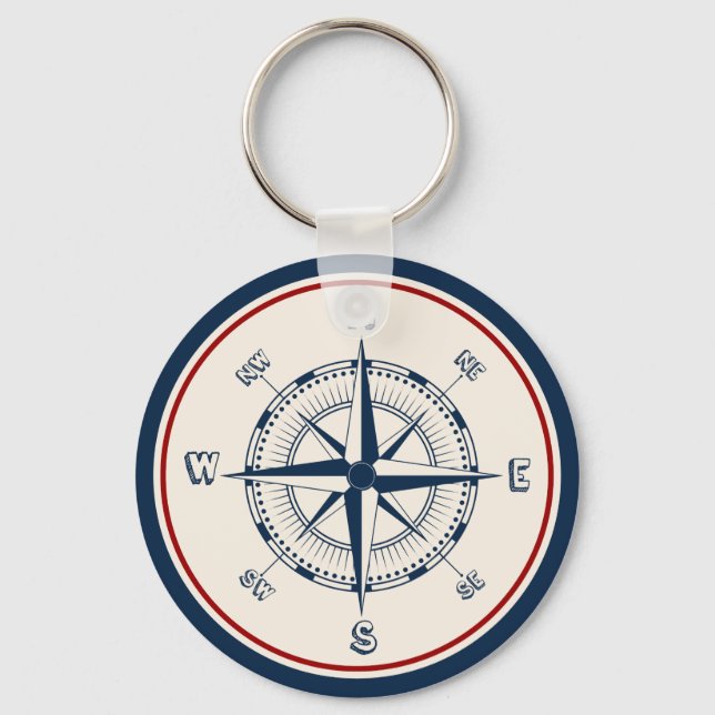 Nautical Compass Keychain (Front)