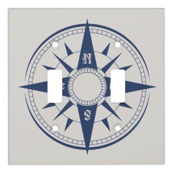Nautical Compass Light Switch Cover by TheHomeStore at Zazzle