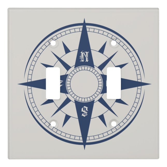 Nautical Compass Light Switch Cover (Front)