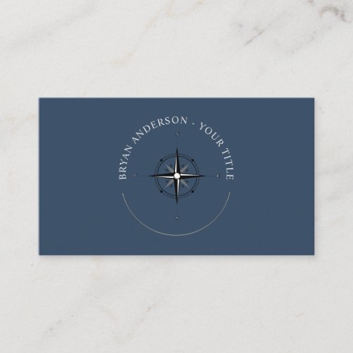 Nautical Compass Logo Business Card