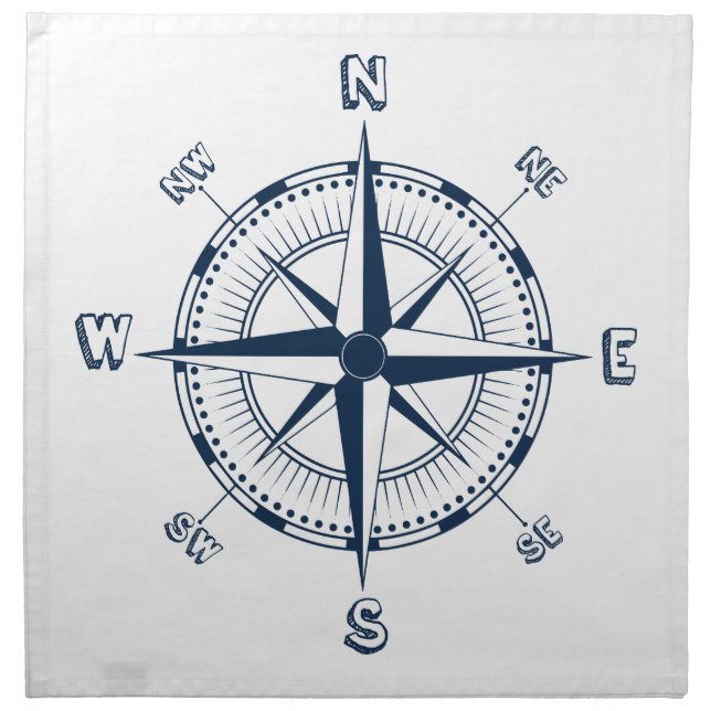 Nautical Compass Napkin (Front)